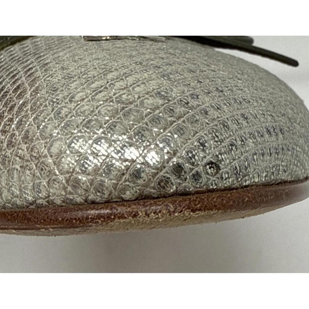 Authentic Chanel Snake Skin  CC Logo Ballerina Flats Size 38.5 - Picture 5 of 16